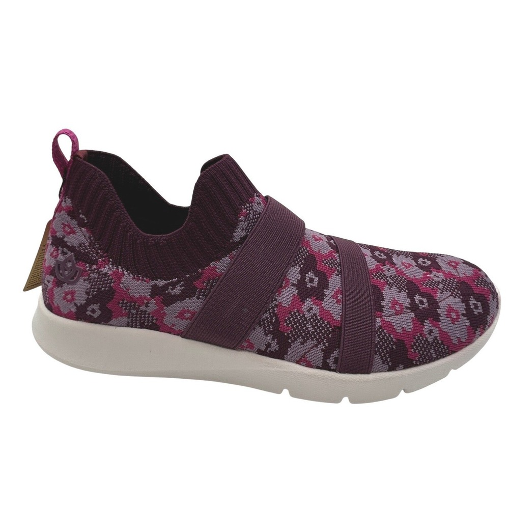 Spenco Karma Stretch Floral Women's 7.5 B, Fuchsia Orthotic Slip On Sneakers